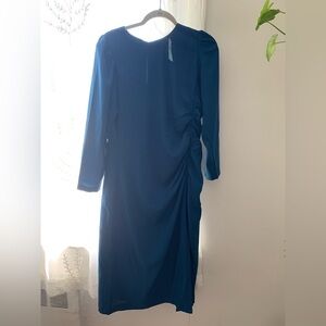 Ann Taylor Asymmetrical Blue Dress